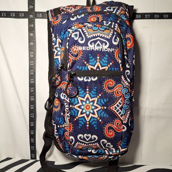 Vibedration Hydration Backpack w/o bladder - Red, White, Blue pattern - used main image 13